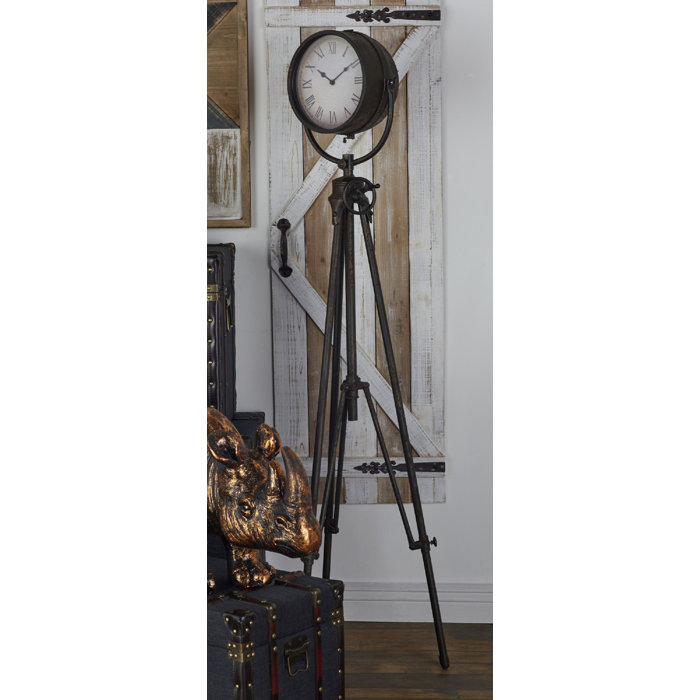 Williston Metal 57" Floor Clock & Reviews Wayfair